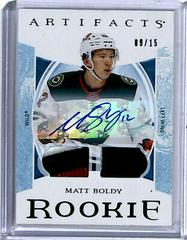 Matt Boldy [Material Autograph Emerald] Hockey Cards 2022 Upper Deck Artifacts Prices