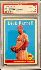 Dick Farrell [Yellow TM. Letters] #76 Baseball Cards 1958 Topps Prices
