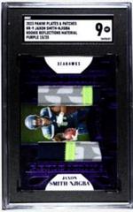 Jaxon Smith Njigba [Purple] #RR-9 Football Cards 2023 Panini Plates and Patches Rookie Reflections Prices