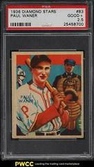 Paul Waner #83 Baseball Cards 1935 Diamond Stars Prices