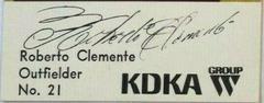 Roberto Clemente #21 Baseball Cards 1968 KDKA Pittsburgh Pirates Prices