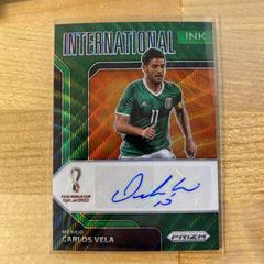 Carlos Vela [Green Wave] Soccer Cards 2022 Panini Prizm World Cup International Ink Autograph Prices