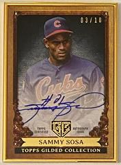 Sammy Sosa [Onyx] #GOG-SS Baseball Cards 2023 Topps Gilded Collection Gallery of Gold Autographs Prices