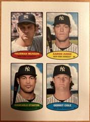 Thurman Munson, Aaron Judge, Giancarlo Stanton, Gerrit Cole Baseball Cards 2023 Topps Heritage 1974 Stamps Prices