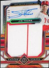 Jim Thome Baseball Cards 2023 Topps Tribute Earned Stripes Autograph Relics Prices