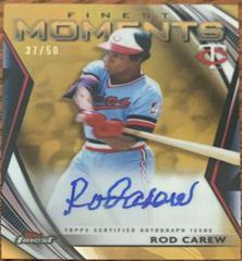 Rod Carew [Gold Refractor] #FMA-RC Baseball Cards 2021 Topps Finest Moments Autographs Prices
