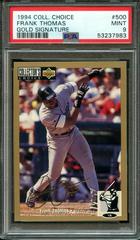 Frank Thomas [Gold Signature] #500 Baseball Cards 1994 Collector's Choice Prices