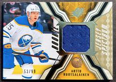 Arttu Ruotsalainen [Gold Spectrum] #RJ-AR Hockey Cards 2021 SPx Rookie Jersey Prices