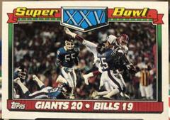Super Bowl XXV [Giants 20 Bills 19] Football Cards 1991 Topps Prices