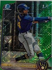 Jackson Chourio [Green Refractor Mega Box Mojo] Baseball Cards 2022 Bowman Chrome Prospects Prices