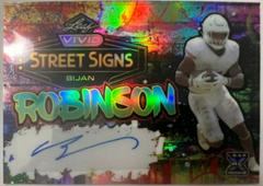 Bijan Robinson #SS-BR1 Football Cards 2023 Leaf Vivid Autographs Street Signs Prices