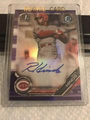 Rece Hinds [Purple Refractor] Baseball Cards 2019 Bowman Draft Chrome Picks Autograph Prices
