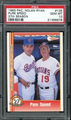 Pure Speed #135 Baseball Cards 1993 Pacific Nolan Ryan 27th Season Prices