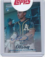 Matt Olson [Rainbow Foil] #SCA-MO Baseball Cards 2017 Stadium Club Autographs Prices