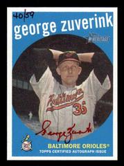 George Zuverink [Red Ink] Baseball Cards 2008 Topps Heritage Real One Autographs Prices