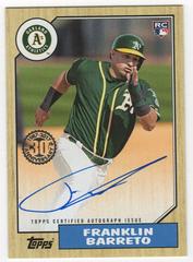 Franklin Barreto Baseball Cards 2017 Topps Update 1987 Autographs Prices