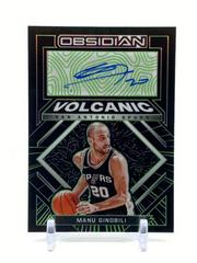 Manu Ginobili [Green] Basketball Cards 2021 Panini Obsidian Volcanic Signatures Prices