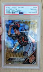 Buster Posey [Gold Refractor] Baseball Cards 2016 Topps Chrome Prices