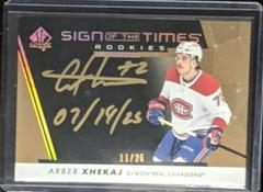 Arber Xhekaj [Black] Hockey Cards 2022 SP Authentic Sign of the Times Rookies Prices