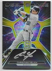 Christian Yelich [Gold] Baseball Cards 2022 Panini Chronicles Deep Space Signatures Prices