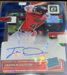 Jarren Duran [Navy Blue Ice] Baseball Cards 2022 Panini Donruss Optic Rated Rookie Signatures Prices