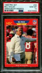 Bill Walsh Football Cards 1989 Pro Set Announcer Inserts Prices