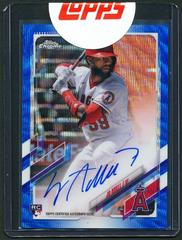 Jo Adell [Blue Wave Refractor] #RA-JA Baseball Cards 2021 Topps Chrome Rookie Autographs Prices