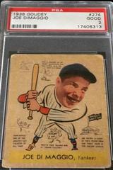 Joe DiMaggio #274 Baseball Cards 1938 Goudey Prices