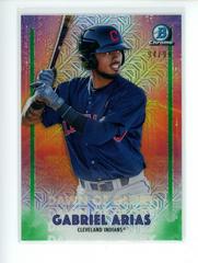 Gabriel Arias [Green Refractor] Baseball Cards 2021 Bowman Chrome Mega Box Mojo Dawn of Glory Prices