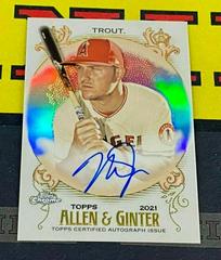 Mike Trout #AGA-MT Baseball Cards 2021 Topps Allen & Ginter Chrome Autographs Prices