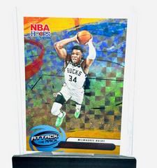 Giannis Antetokounmpo [Hyper Red] #8 Basketball Cards 2023 Panini Hoops Attack the Rack Prices