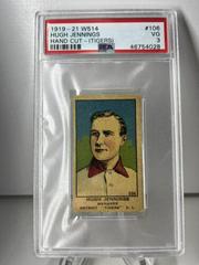 Hugh Jennings [Hand Cut Tigers] Baseball Cards 1919 W514 Prices