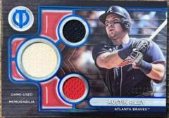 Austin Riley [Blue] #TTR-AR Baseball Cards 2024 Topps Tribute Triple Relic Prices