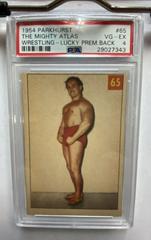 The Mighty Atlas [Lucky Premium Back] Wrestling Cards 1954 Parkhurst Prices