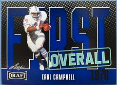 Earl Campbell [Blue] #3 Football Cards 2023 Leaf Draft Prices