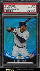 Derek Jeter [Blue Refractor] Baseball Cards 2010 Finest Prices