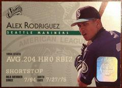 Alex Rodriguez #18 Baseball Cards 1995 Studio Prices