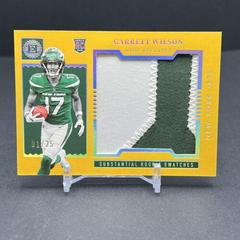 Garrett Wilson [Gold] #SS-7 Football Cards 2022 Panini Encased Substantial Rookie Swatches Prices