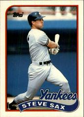 Steve Sax #111T Baseball Cards 1989 Topps Traded Prices