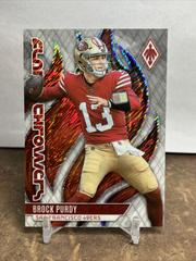 Brock Purdy [White Shimmer] #FLA-12 Football Cards 2023 Panini Phoenix Flame Throwers Prices