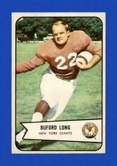 Buford Long Football Cards 1954 Bowman Prices
