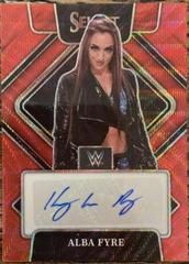 Alba Fyre [Red Wave Prizm] #SG-KLR Wrestling Cards 2022 Panini Select WWE Signatures Prices