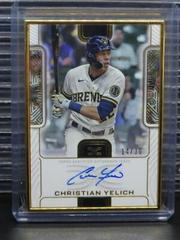 Christian Yelich Baseball Cards 2023 Topps Definitive Framed Autograph Collection Prices