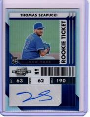 Thomas Szapucki #59 Baseball Cards 2022 Panini Chronicles Contenders Optic Rookie Ticket Autographs Prices