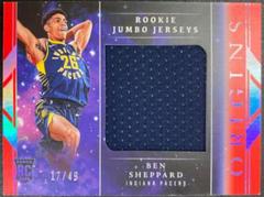 Ben Sheppard #31 Basketball Cards 2023 Panini Origins Rookie Jumbo Jersey Prices