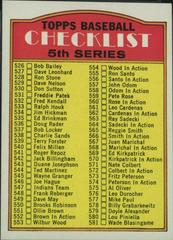 Checklist 526-656 [Large Print on Front] #478 Baseball Cards 1972 Topps Prices