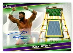 Zack Ryder [Purple] Wrestling Cards 2019 Topps WWE Money in the Bank Mat Relic Autographs Prices