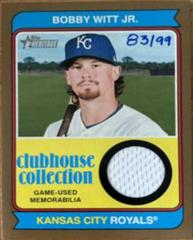 Bobby Witt Jr. [Gold] Baseball Cards 2023 Topps Heritage Clubhouse Collection Relics Prices