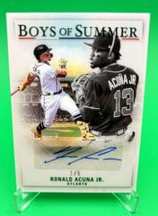 Ronald Acuna Jr. [Green] #BOS-RAJ Baseball Cards 2022 Panini Chronicles Boys of Summer Autographs Prices