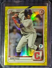 Oscar Gonzalez [Yellow Foil] Baseball Cards 2020 Bowman 1st Edition Prices